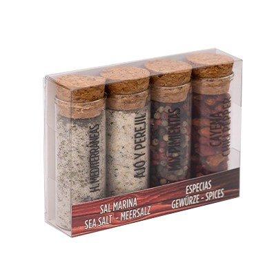 Caja pack 4 Probetas tapon corcho · terramar mallorca