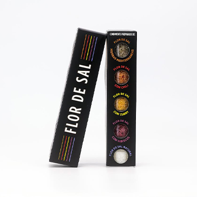 Pack flor de sal 5 sabores 20 g  · terramar mallorca