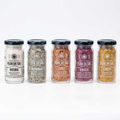 Tarros de flor de sal - 5 sabores  · terramar mallorca
