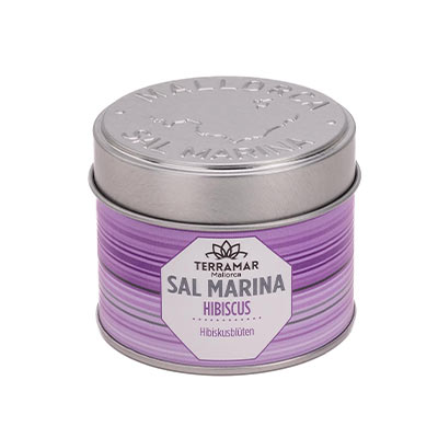 Sal marina con flor de hibiscus · terramar mallorca