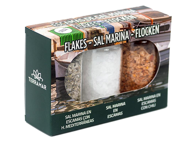 pack 3 tubos escamas de sal marina - terramarmallorca